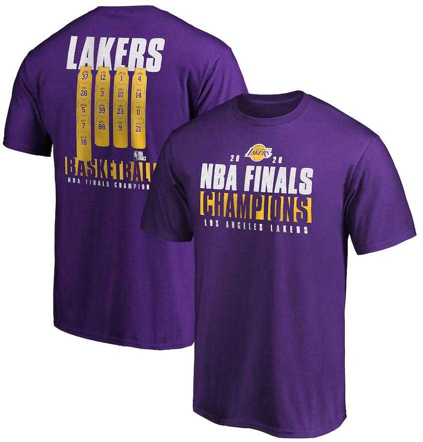 Men's Los Angeles Lakers Purple 2020 NBA Finals Champions Ready To Play Roster T-Shirt,We sell and wholesale Men's Los Angeles Lakers Purple 2020 NBA Finals Champions Ready To Play Roster T-Shirt on line form chian!